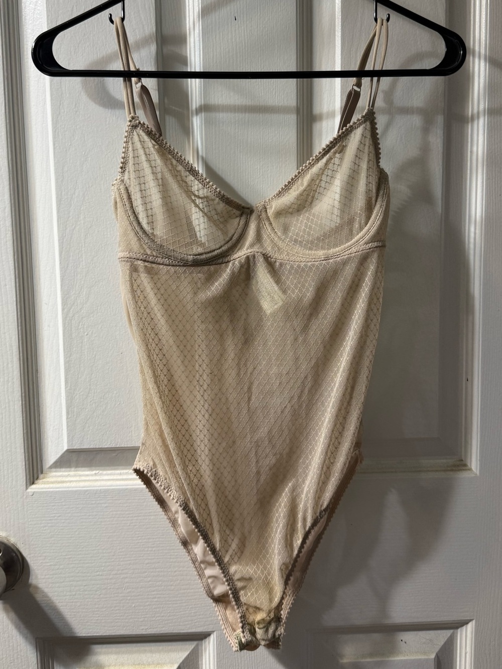 Sheer Beige Bodysuit 🩱